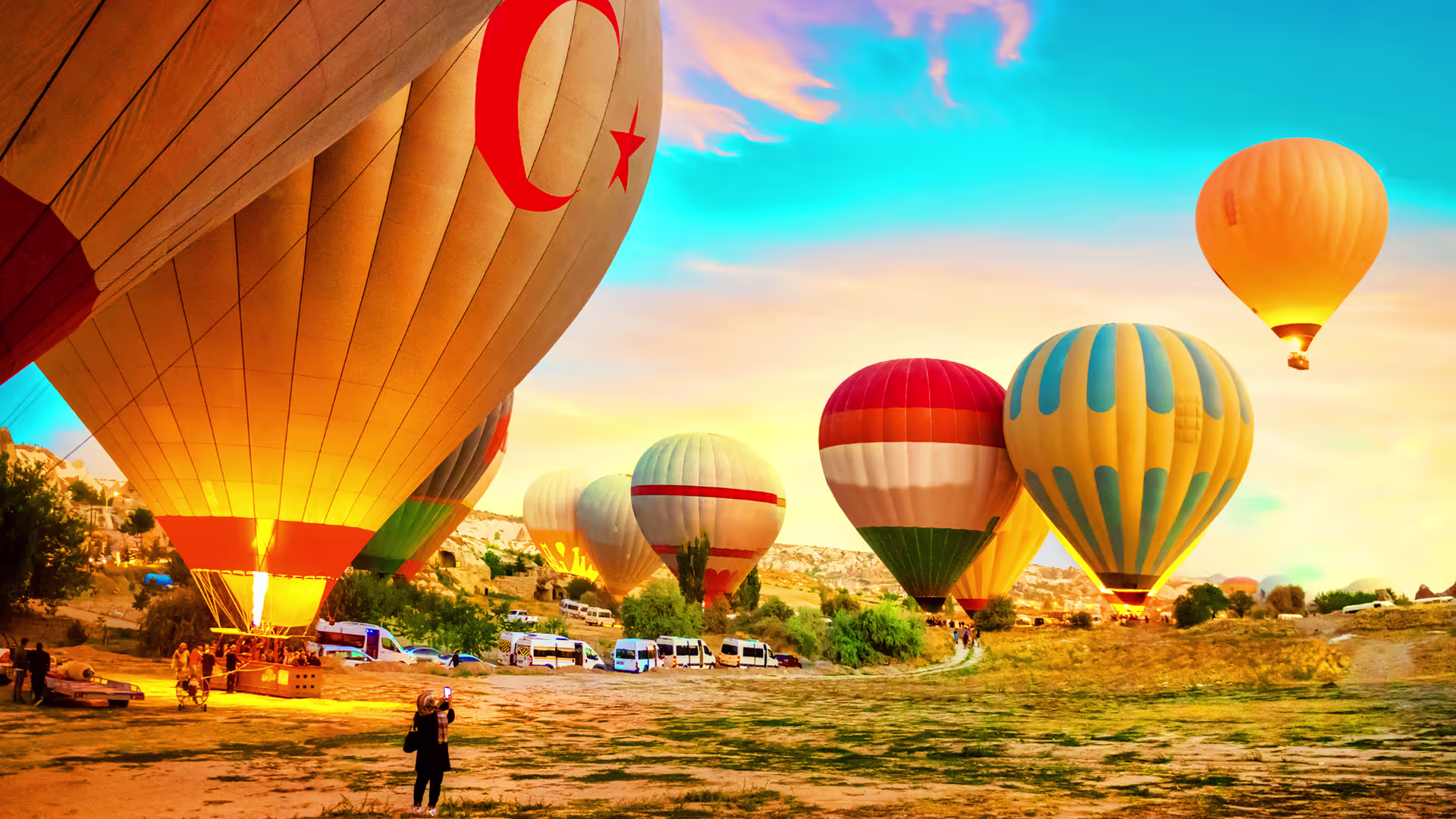 Scenic view of Cappadocia